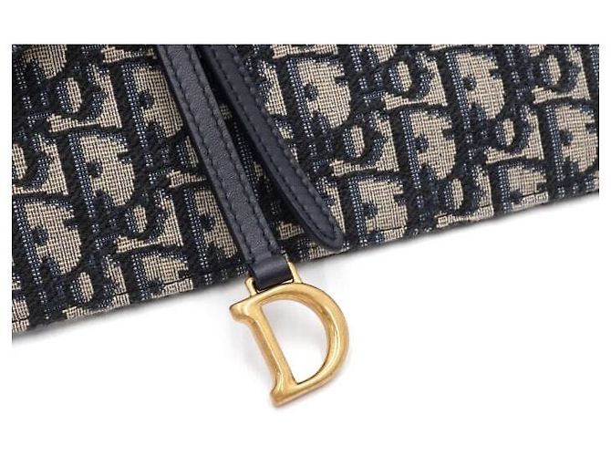 Dior Clutch Oblique Saddle Bag Estate Blu - vista 10