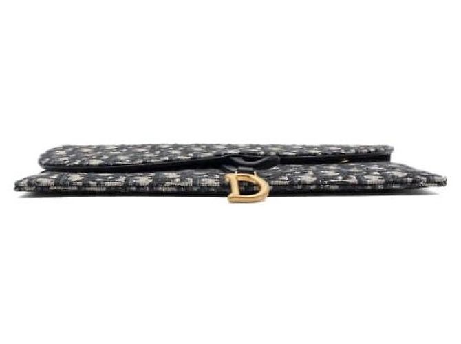 Dior Clutch Oblique Saddle Bag Estate Blu - vista 8