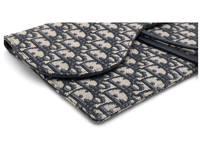 Dior Clutch Oblique Saddle Bag Estate Blu - vista 9