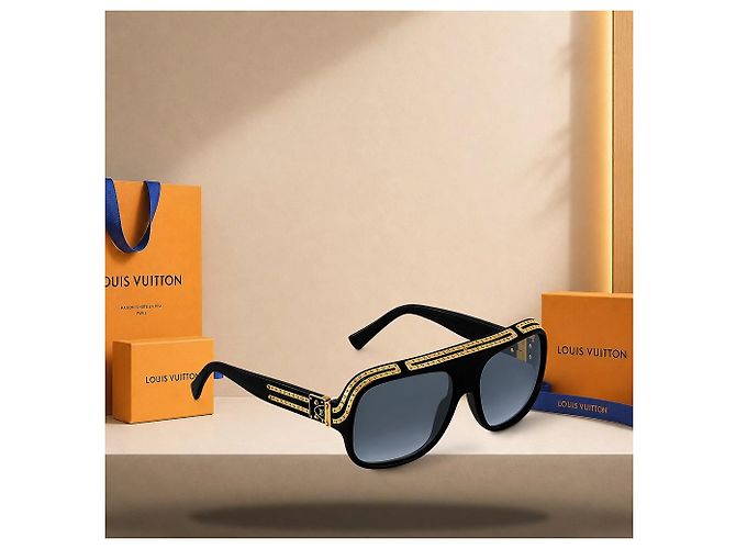 Louis Vuitton Occhiali da Sole Millionaires Black Nero - vista 2