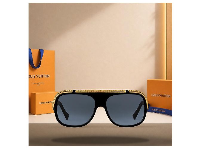 Louis Vuitton Occhiali da Sole Millionaires Black Nero - vista 3