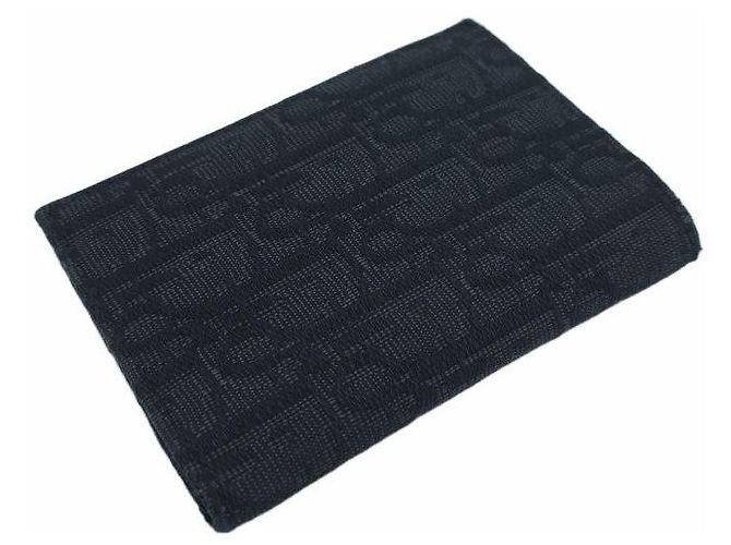 Dior Oblique Jacquard Bifold Cardholder Wallet Black - view 12