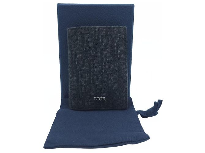 Dior Oblique Jacquard Bifold Cardholder Wallet Black - view 7