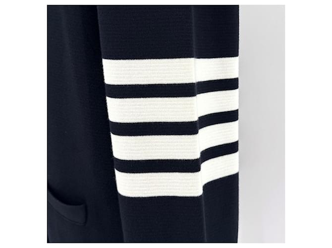 Thom Browne Cardigan mit diagonaler Strickoptik Navy Blau - Ansicht 15