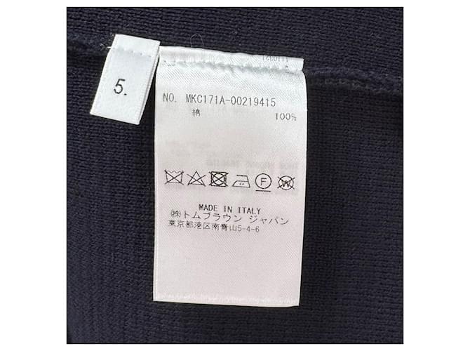 Thom Browne Cardigan mit diagonaler Strickoptik Navy Blau - Ansicht 8