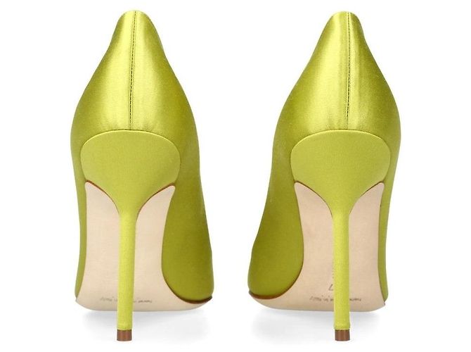 Manolo Blahnik Satin-Pumps Golden - Ansicht 2