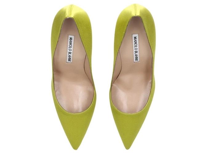 Manolo Blahnik Satin-Pumps Golden - Ansicht 4