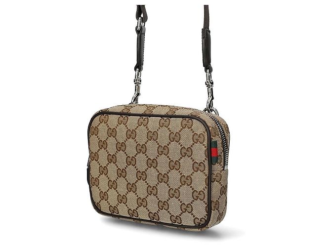 Gucci Mini borsa a tracolla in tela GG FAEON Nero - vista 3
