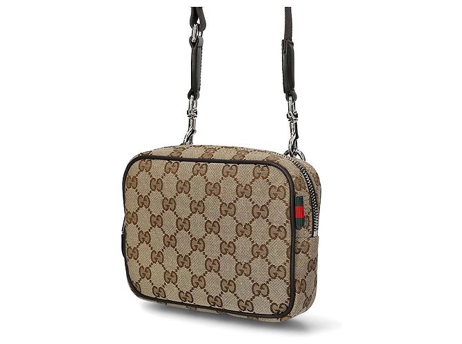 Gucci Mini borsa a tracolla in tela GG FAEON Nero - vista 6
