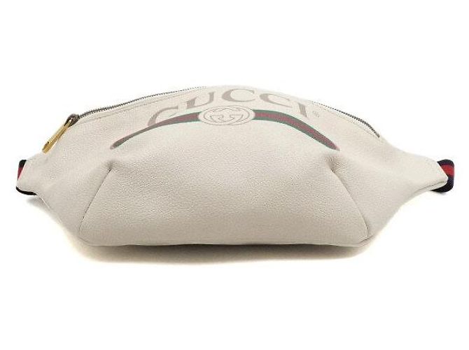 Gucci Borsa a tracolla unisex in pelle con logo stampato Bianco - vista 7