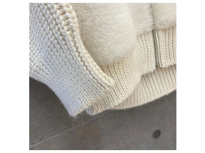 Prada Cárdigan de alpaca para mujer Blanco - vista 5