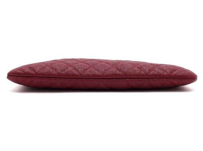 Chanel Clutch Boy Caviar Rossa Rosso - vista 6