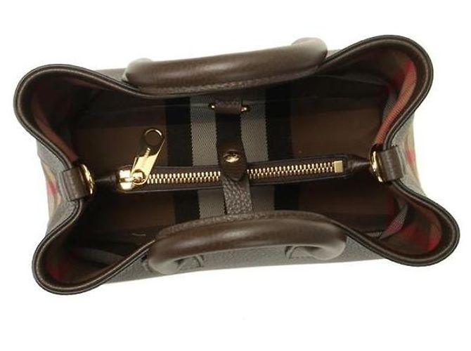 Burberry Mini sac en cuir à motif Vermont Check - vue 4