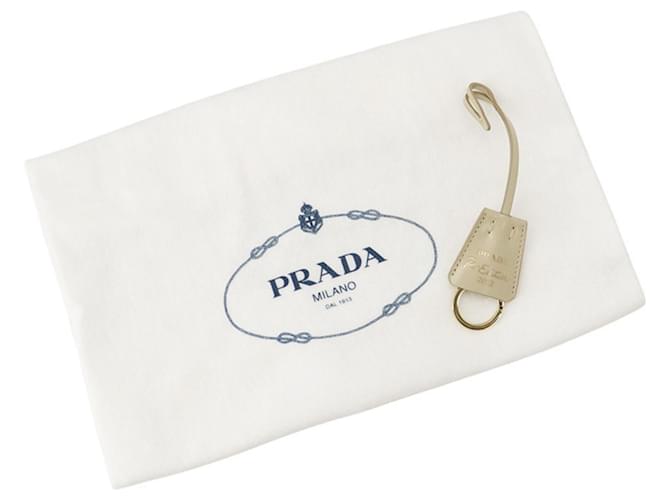 Prada Triangle Nylon Schultertasche Beige - Ansicht 12