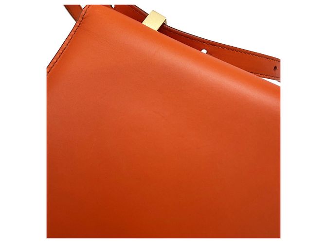Borsa a tracolla in pelle classica Bottega Veneta Arancione - vista 10