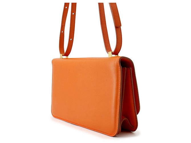 Borsa a tracolla in pelle classica Bottega Veneta Arancione - vista 2