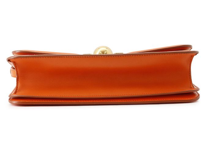 Borsa a tracolla in pelle classica Bottega Veneta Arancione - vista 3