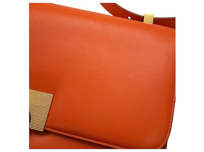 Borsa a tracolla in pelle classica Bottega Veneta Arancione - vista 8
