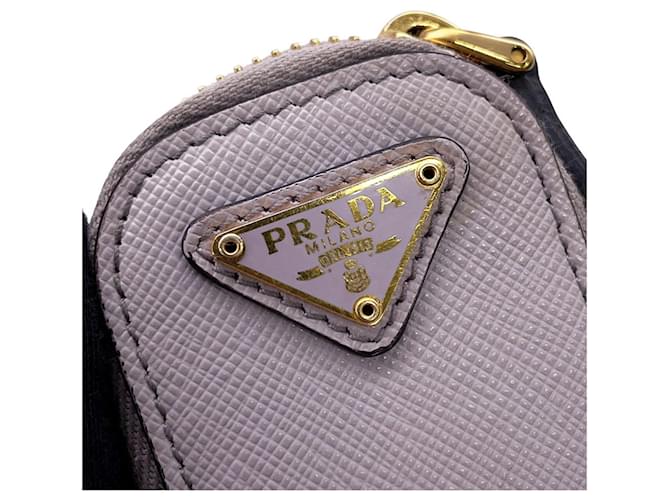 Prada Mini Triangle Lederhandtasche Lila - Ansicht 15