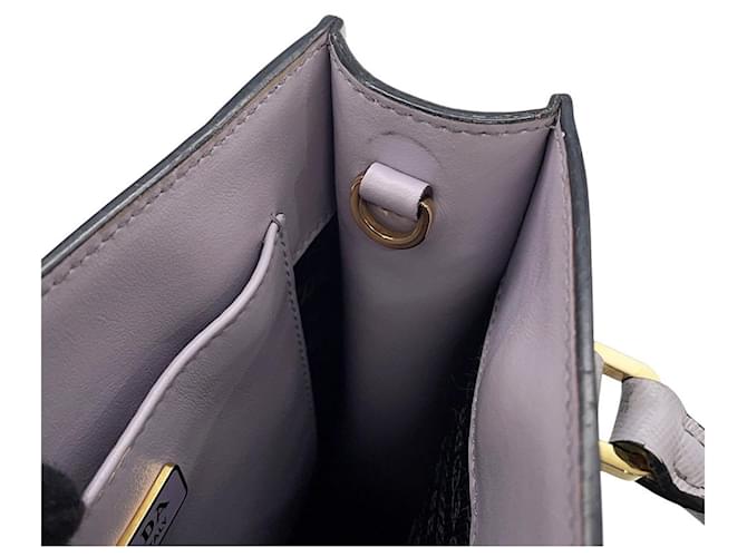 Prada Mini Triangle Lederhandtasche Lila - Ansicht 9