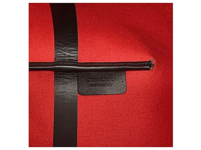 Borsa Tote Salvatore Ferragamo Nero Rosso - vista 13