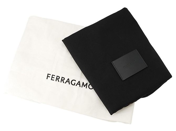 Borsa Tote Salvatore Ferragamo Nero Rosso - vista 14