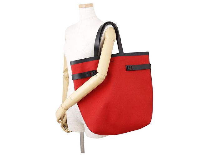 Borsa Tote Salvatore Ferragamo Nero Rosso - vista 4