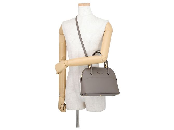 Hermès Borsa a tracolla Hermes Bolide 27 in Etain Grigio - vista 5
