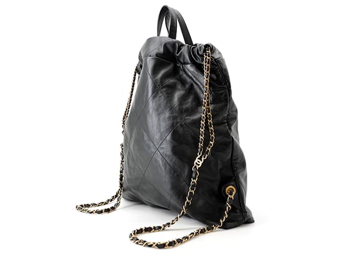 Chanel Black Leather Backpack - view 2