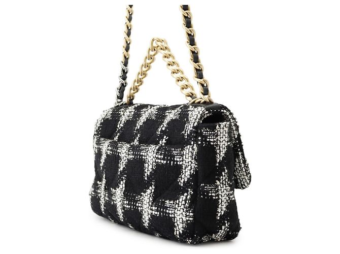Timeless Borsa a Spalla con Catena Chanel CHANEL19 Nero Bianco - vista 2