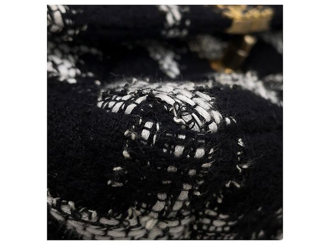 Timeless Borsa a Spalla con Catena Chanel CHANEL19 Nero Bianco - vista 7