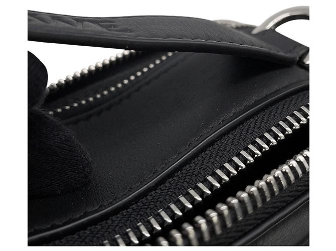 Mini sac à bandoulière en cuir noir Loewe - vue 9