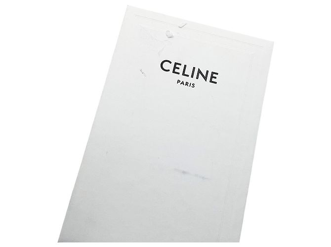 Céline Borsa a tracolla orizzontale in pelle Celine Triomphe Nero - vista 14
