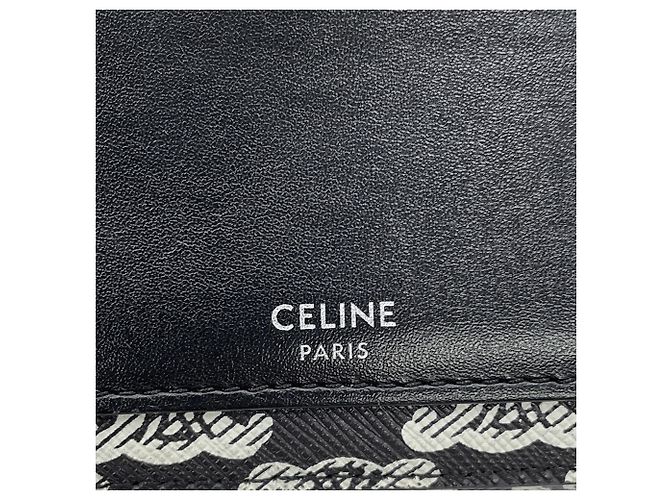 Céline Borsa a tracolla orizzontale in pelle Celine Triomphe Nero - vista 15