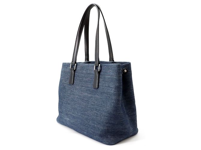 Prada Canvas Tote Bag 1BG356 ABG Schwarz Blau - Ansicht 2