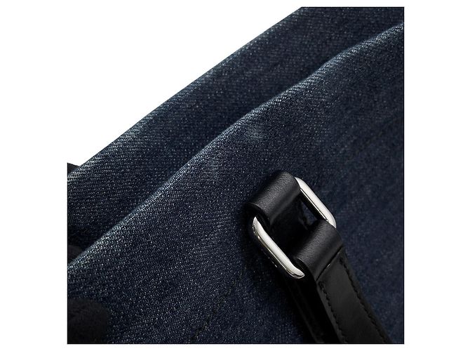 Prada Canvas Tote Bag 1BG356 ABG Schwarz Blau - Ansicht 8