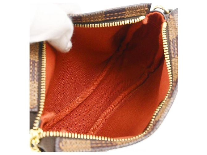 Necessaire Trucco Louis Vuitton Damier Marrone - vista 3