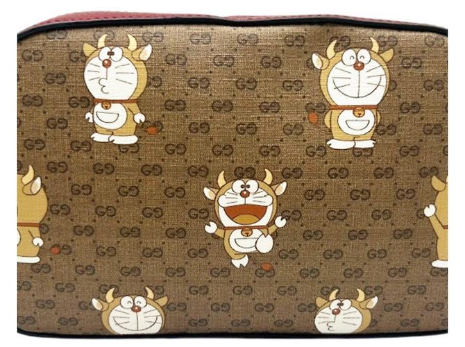 Borsa a tracolla GUCCI x Doraemon Collaboration Rosso Beige Verde - vista 2
