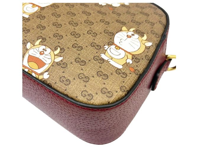 Borsa a tracolla GUCCI x Doraemon Collaboration Rosso Beige Verde - vista 4