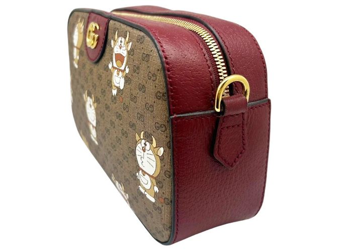 Borsa a tracolla GUCCI x Doraemon Collaboration Rosso Beige Verde - vista 5