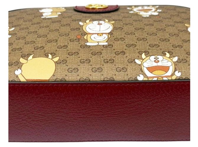 Borsa a tracolla GUCCI x Doraemon Collaboration Rosso Beige Verde - vista 7