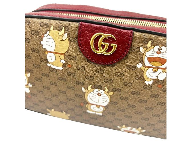 Borsa a tracolla GUCCI x Doraemon Collaboration Rosso Beige Verde - vista 8