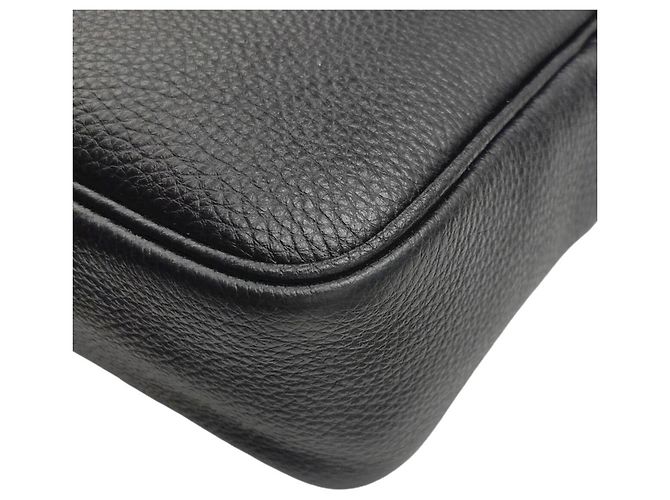 Borsa a tracolla in pelle Vitello Prada Nero - vista 6