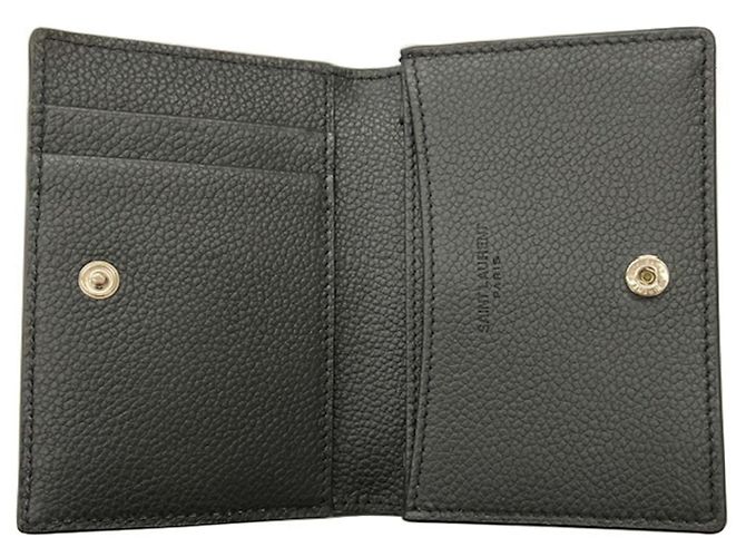 Tarjetero de cuero negro Saint Laurent - vista 6