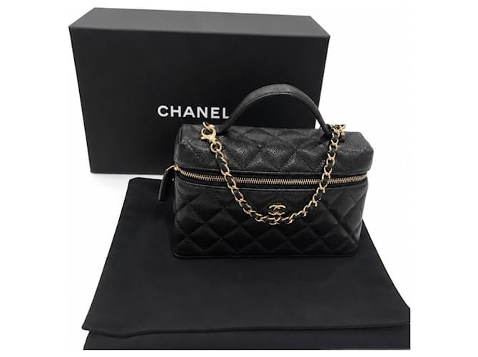 Vanity Beauty Case Chanel Matelassé Chain Nero - vista 15