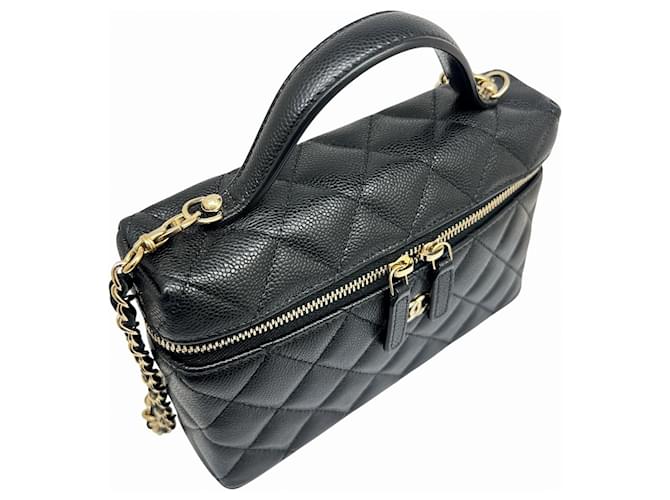 Vanity Beauty Case Chanel Matelassé Chain Nero - vista 2
