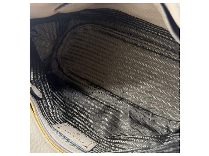 Borsa a mano in pelle Vitello Phoenix PRADA Grigio - vista 17
