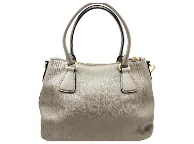 Borsa a mano in pelle Vitello Phoenix PRADA Grigio - vista 2