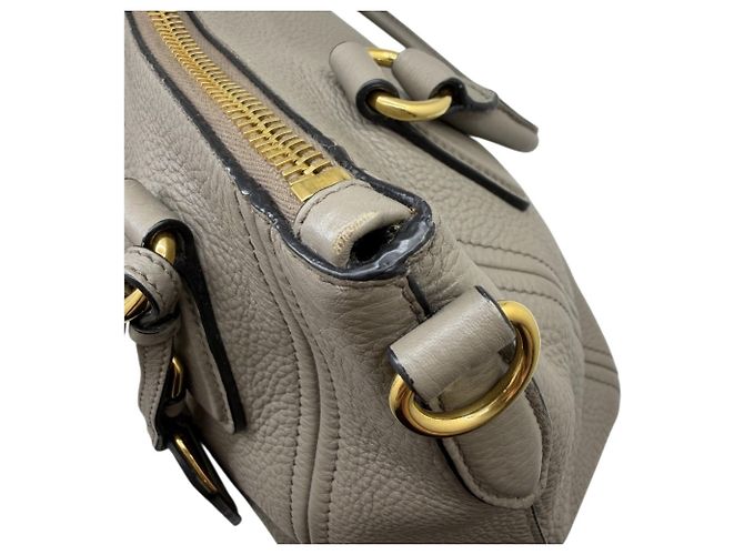 Borsa a mano in pelle Vitello Phoenix PRADA Grigio - vista 8