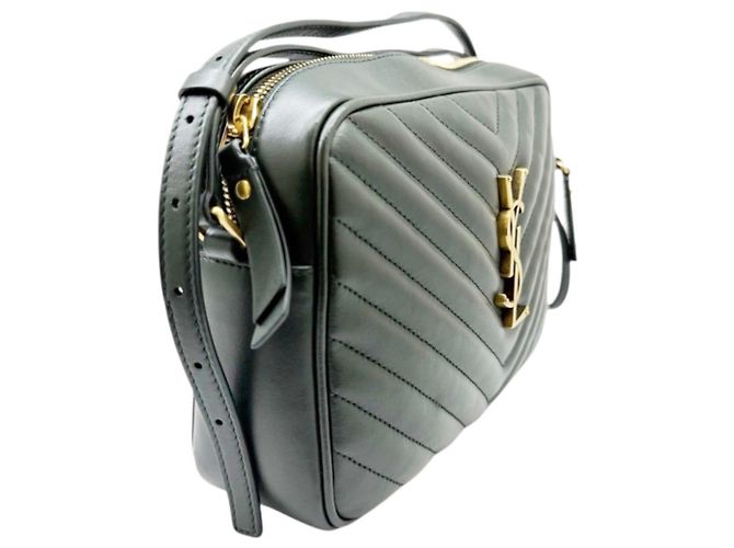 Bolsa de ombro Lou Camera em couro acolchoado Saint Laurent Verde - vista 5